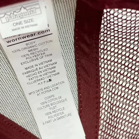 Patagonia Line Logo Ridge LoPro Trucker Hat White Red Adjustable Snapback  B32 - Picture 4 of 5